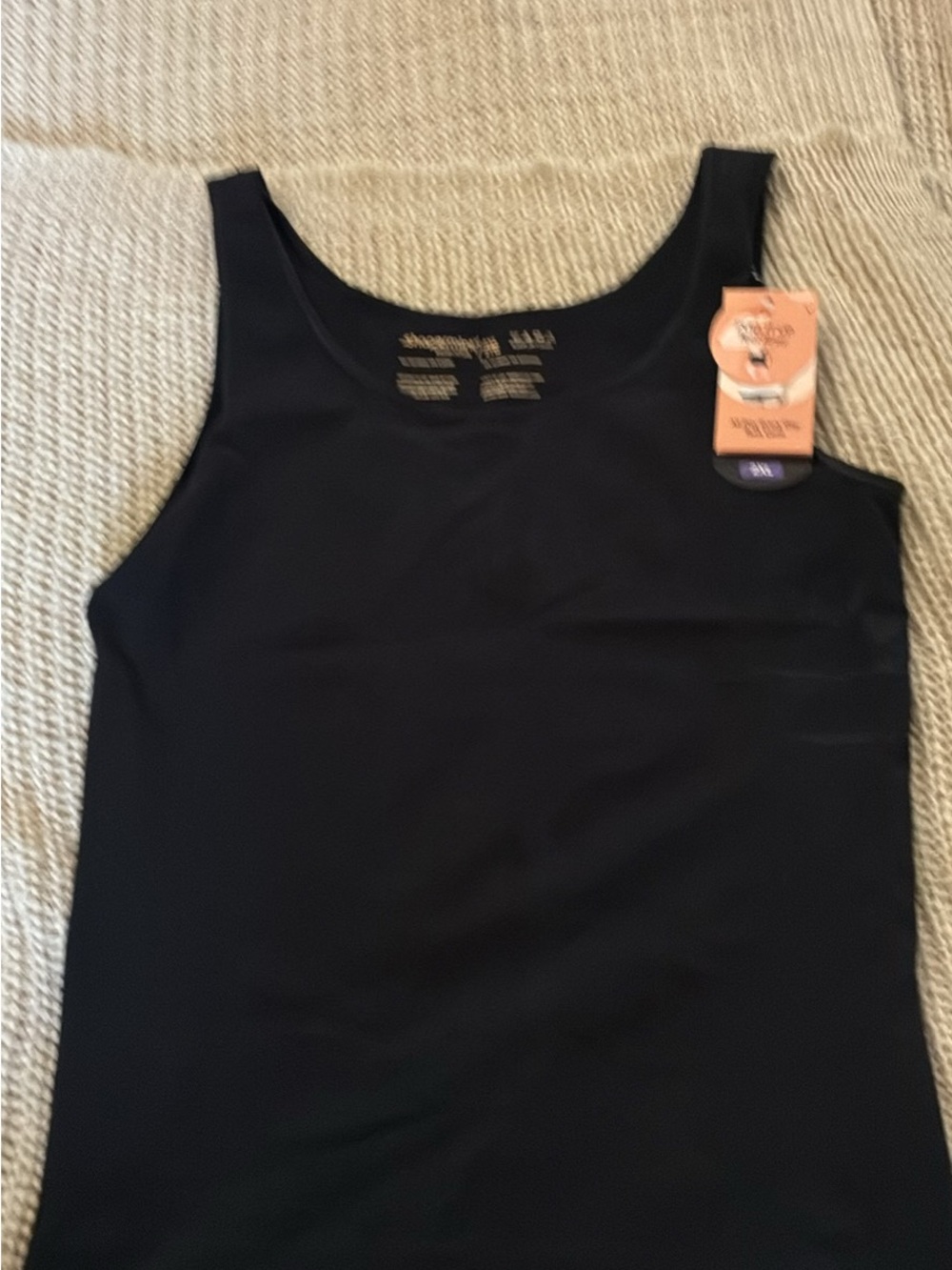 Shapermint Black Scoop Neck Tank Top XXL
